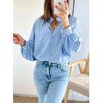blouse femme bleue Paola à rayures