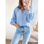 blouse bleue femme rayée Paola