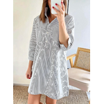 robe courte denim rayé Vicky