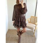 robe femme marron choco Meryl