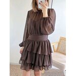 robe Meryl marron choco femme