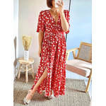 robe longue rouge femme Julieta