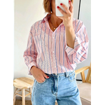 chemise rose rayée femme Anette