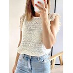 top sans manches Esmée beige femme