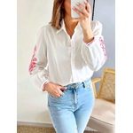 chemise femme Théa broderies roses