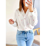 chemise femme brodée Rosy