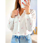 chemise femme fleurs brodées Rosy