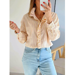 chemise Alma jaune col victorien