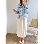 jupe longue beige Cadix