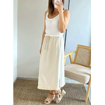 jupe longue été beige Cadix