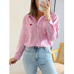 chemise rose rayée femme Denver