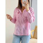 chemise rose détail coeur femme Denver