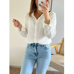 chemise femme Eva avec fleurs brodées