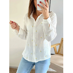 chemise Eva fleurs brodées