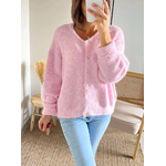 gilet femme très doux rose Ezio