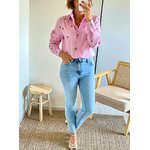 chemise rose brodée coeurs Florine