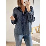 chemise bleue pernille rayée femme