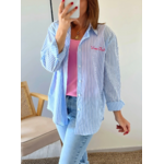 chemise Saint Tropez bleue rayée femme