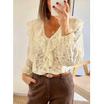 blouse femme Palma en dentelle beige