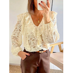 blouse Palma beige en dentelle