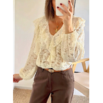 blouse Palma beige avec volants