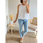 top blanc Adel sans manches