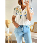 chemise femme Jazz en coton brodé