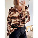 blouse femme Salomé choco et beige