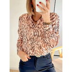 chemise Laurene marron imprimée