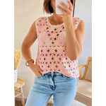 top femme en crochet Rosa