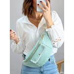 sac banane femme vichy vert