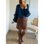 jupe femme suédine Laly choco