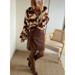 jupe femme suédine Laly choco