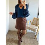 jupe femme suédine marron Laly