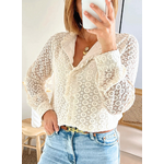 blouse Coralie en dentelle crème