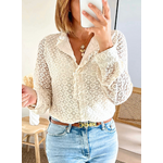blouse femme crème en dentelle Coralie