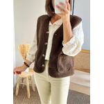 gilet Lennon marron choco sans manches
