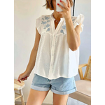 blouse Raphaelle en coton brodé