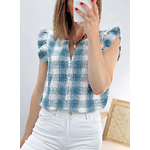 blouse à carreaux femme Gina