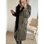 parka longue femme avec fausse fourrure Ava