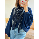 écharpe femme bandana marine Izia