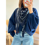 écharpe bandana bleu marine Izia
