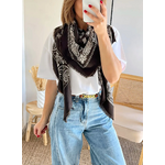 echarpe bandana marron foncé Izia