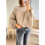 pull femme manches chauve-souris taupe Jody