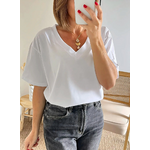tee-shirt en coton blanc femme Evan