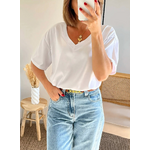 tee-shirt Evan blanc en coton