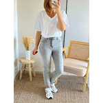 jean Basile gris mom fit