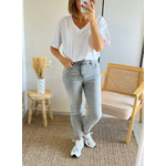 jean gris clair Basile mom fit