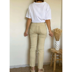 jean femme Harvey beige de dos