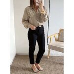 jean femme noir mom fit Bali